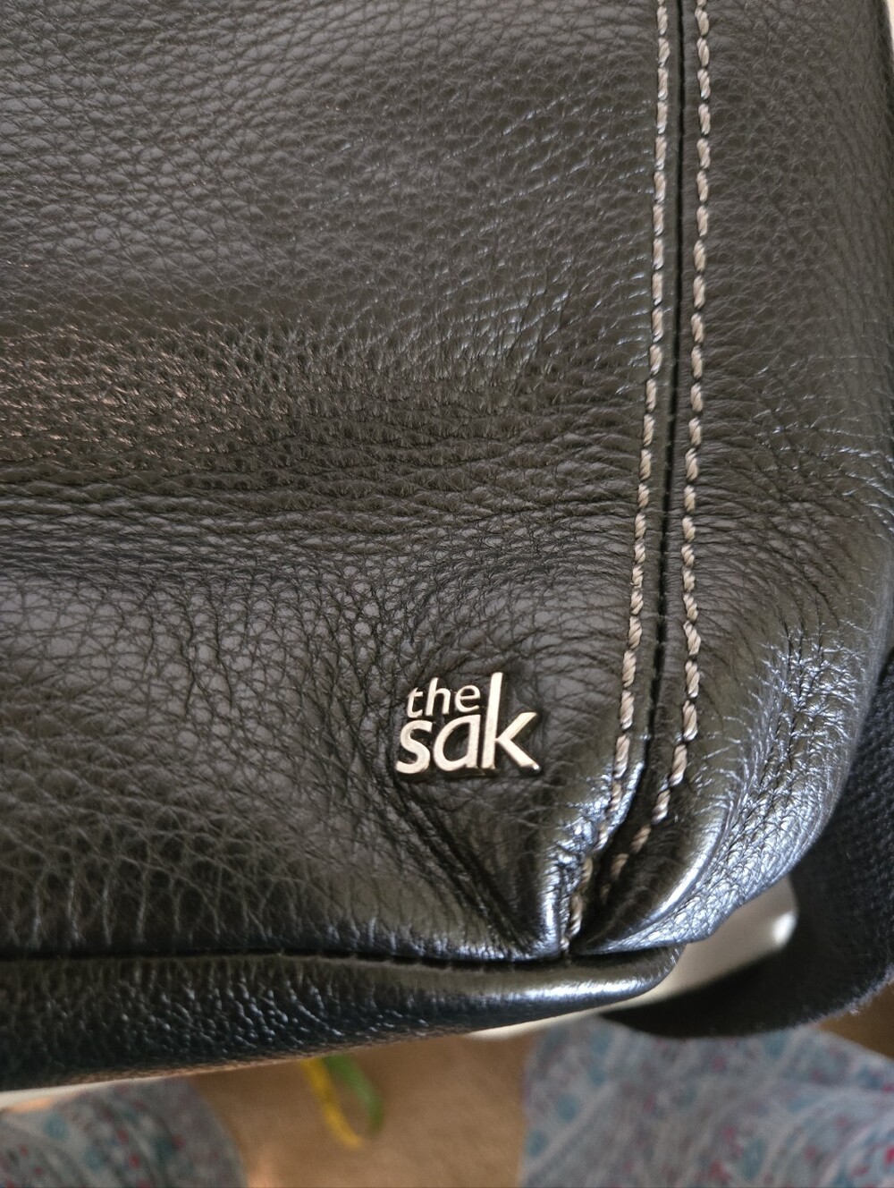 the Sak Women's Black Pebble Leather Crossbody Bag